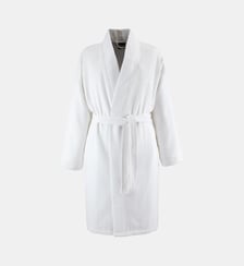Peignoir court en coton nid d'abeille Boss Home