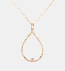 Collier pendentif perlées Envolée en Plaqué Or avec diamant blanc La Garçonne Diamant