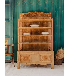 Grande étagère en bois clair Gaëlle N°749- Produit chiné Debongout
