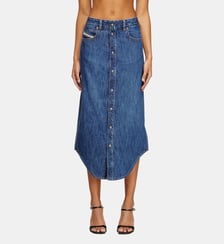 Jupe en denim avec boutons sur le devant Diesel