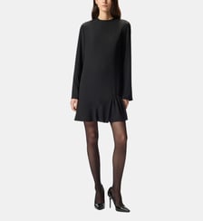 Robe courte et fluide en crêpe technique Pinko