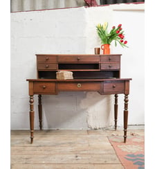 Bureau secrétaire en bois foncé Edouard N°654- Produit chiné Debongout