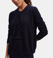 Cardigan droit en cachemire 2 fils Bompard