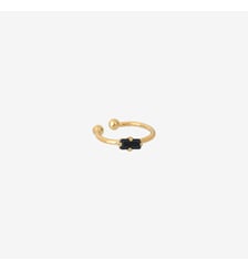 Bague d'oreille dorée cristal - Baguette Caroline Najman