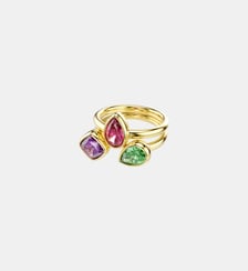 Bague cocktail Imber, Parure (2), Doré à l’or 18 carats (750/1000) Swarovski