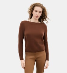 Pull mzoan 100% cachemire - Motif uni - Coupe droite Caroll