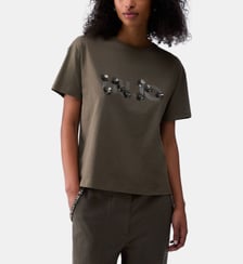 T-shirt avec applications de pierres Liu Jo