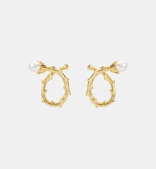 Boucles d'oreilles tiges créoles torsadées dorées Les Néréides