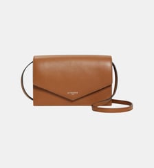 Sac pochette avec bandoulière en cuir lisse Le Tanneur