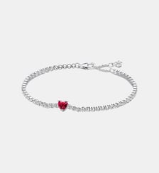 Bracelet Rivière Cœur Rouge Scintillant Pandora