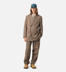 Veste rayée double boutonnage en laine AMI Paris