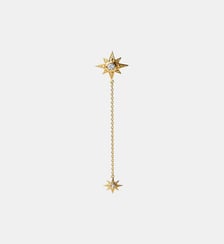 Longue boucle d’oreille simple en argent 925 dorée 18 carats Aristocrazy