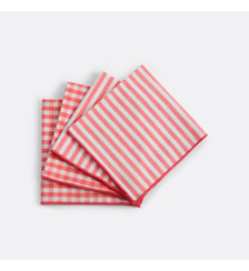 Lot de 4 serviettes de table, 30% coton recyclé, tissé teint La Redoute Interieurs