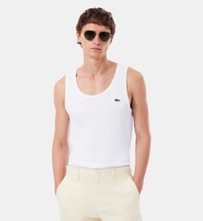 Débardeur slim fit coton côtelé Lacoste