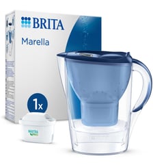 Carafe filtrante Marella bleu + 1 cartouche Maxtra Pro Brita