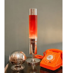 Lampe à lave seventies chromée Julia N°650- Produit chiné Debongout