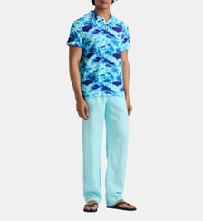 Pantalon large en lin uni Vilebrequin