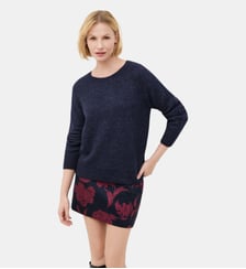Pull mleo - Motif uni - Coton Caroll