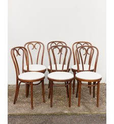 Lot de 6 chaises en bois Claude N°784- Produit chiné Debongout