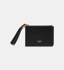 Porte-cartes zippé L en cuir signature Lancel