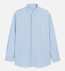 Chemise large rayée unisexe en coton col amovible AMI Paris