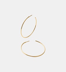 Boucles d’oreilles à cerceaux moyens en argent 925 plaqué or 18K Aristocrazy