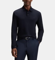Polo en coton biologique avec logo brodé BOSS