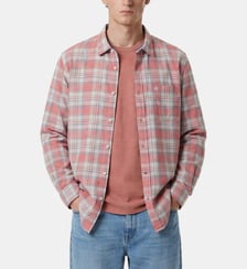 Chemise manches longues à carreaux en coton Serge Blanco