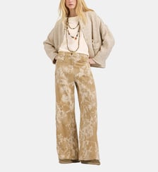 Pantalon aguila en denim brodé Momonì