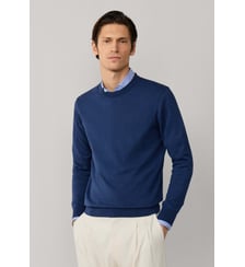 Pull En Coton-Lin Tricoté À Col Rond Hackett London
