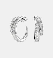 Anneaux d'oreilles Vienna, Métal rhodié Swarovski