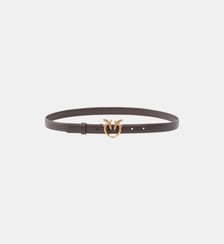 Fine ceinture love birds en cuir 2cm Pinko