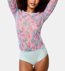 Body motif floral manches longues Nufit Garden Maison Lejaby