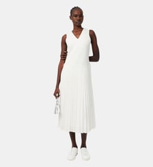 Robe longue plissée sans manches Lacoste