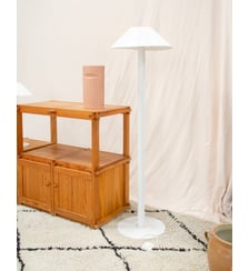 Lampadaire en métal blanc Julien N°433 - Produit chiné Debongout