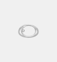 Bague Harmonie | Continue en Argent avec diamant blanc La Garçonne Diamant