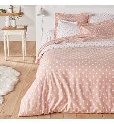 Housse de couette flanelle imprimée pois La Redoute Interieurs