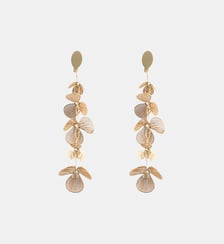 Boucles d'oreilles clips - longues fleurs dorées Balaboosté