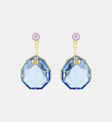 Boucles d’oreilles transformables Gema, Doré à l’or 18 carats (750/1000) Swarovski