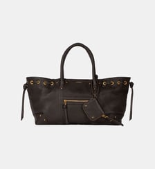 Sac cabas froncé en cuir grainé The Kooples