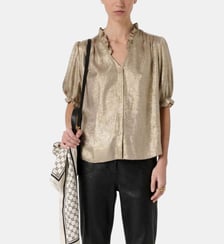 Chemise dorée à volants - CEVA Gerard Darel