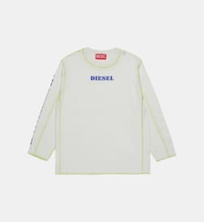T-shirt à manches longues en coton mélangé avec imprimé DIESEL Diesel Kids