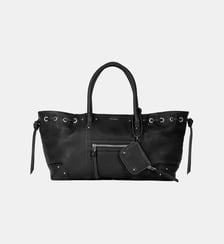 Sac cabas froncé en cuir grainé The Kooples