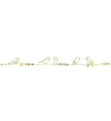 Frise murale Perles et Oiseaux Gold Mimi' lou