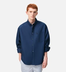 Chemise Boxy Ami De Coeur Brodé en Coton AMI Paris