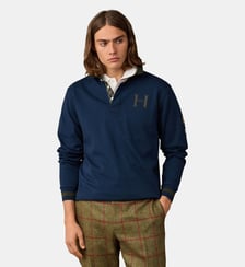Polo De Rugby À Multiples Écussons Avec Logo Coupe Regular Hackett London