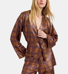 Cardigan chama en lurex imprimé Momonì