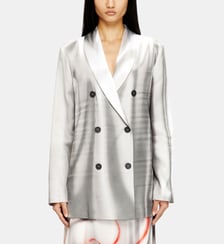 Veste en satin avec drapé trompe-l'œil Diesel