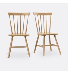 Lot de 2 chaises à barreaux hévéa massif La Redoute Interieurs