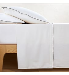 Drap plat en satin de coton lavé, 118 fils La Redoute Interieurs